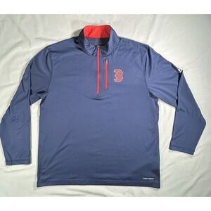 Majestic Boston Redsox pullover 1/4 Zip‎ men's XL Coolbase Long Sleeve Navy